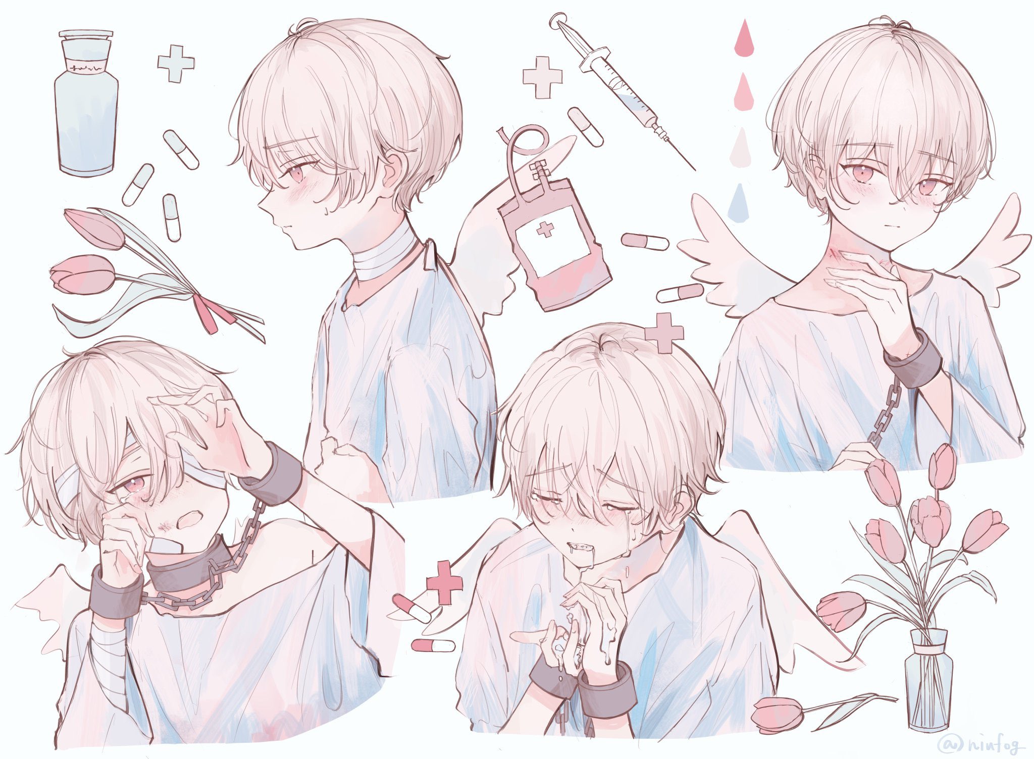 はるさきにう 自創作男子イラストフェス01 ふわふわな男の子の泣き顔をよく描きます T Co Eosrrmnpeq Twitter