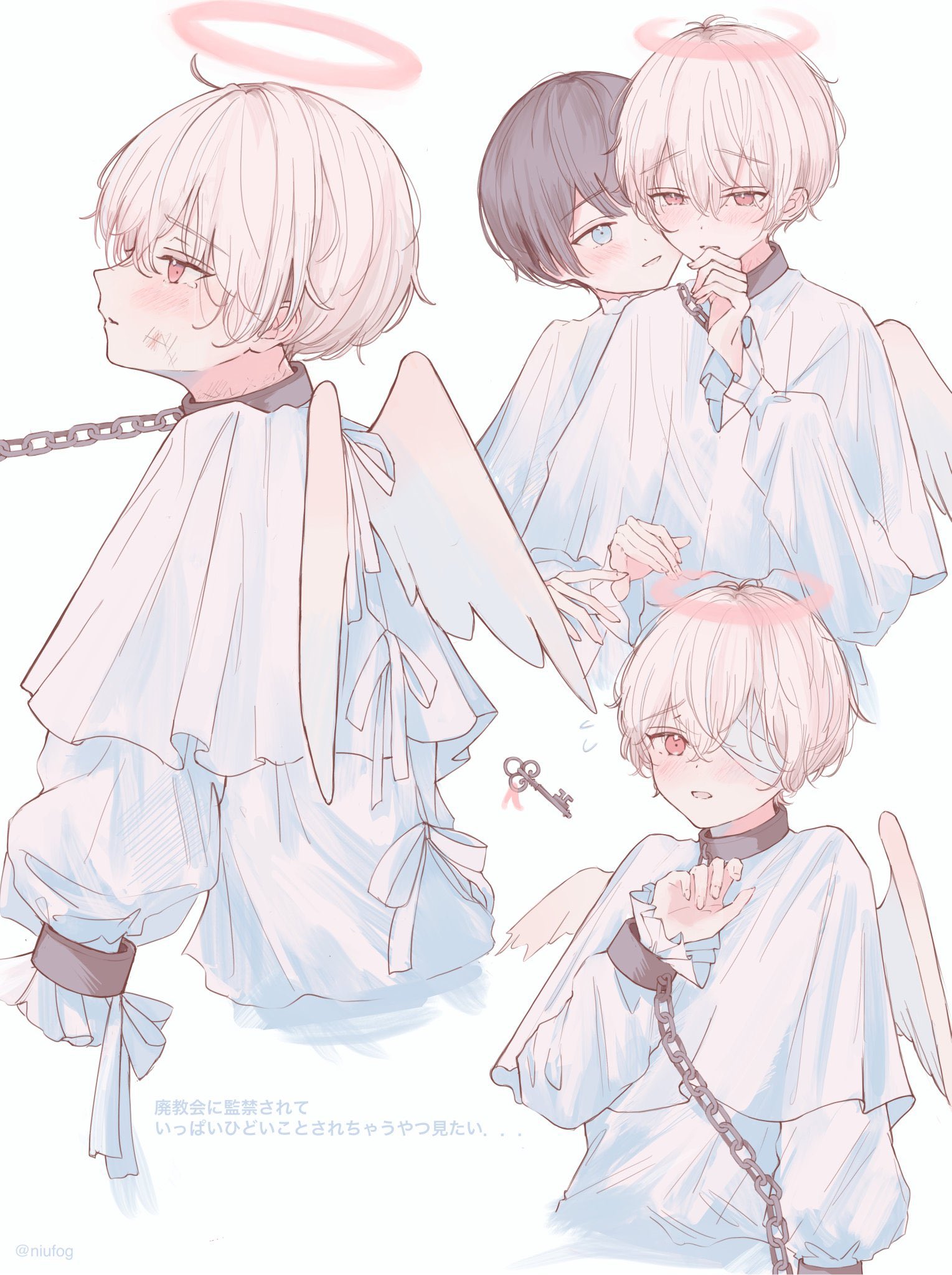 はるさきにう 自創作男子イラストフェス01 ふわふわな男の子の泣き顔をよく描きます T Co Eosrrmnpeq Twitter