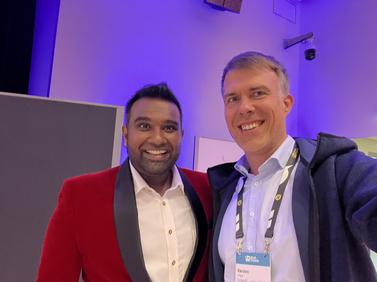 kvoges's tweet photo. @iamdanram @bitsandpretzels Yes! We met and wonderful to see the great AI fair. Worth a visit for sure. #bits22 https://t.co/JDjeCqHpbK