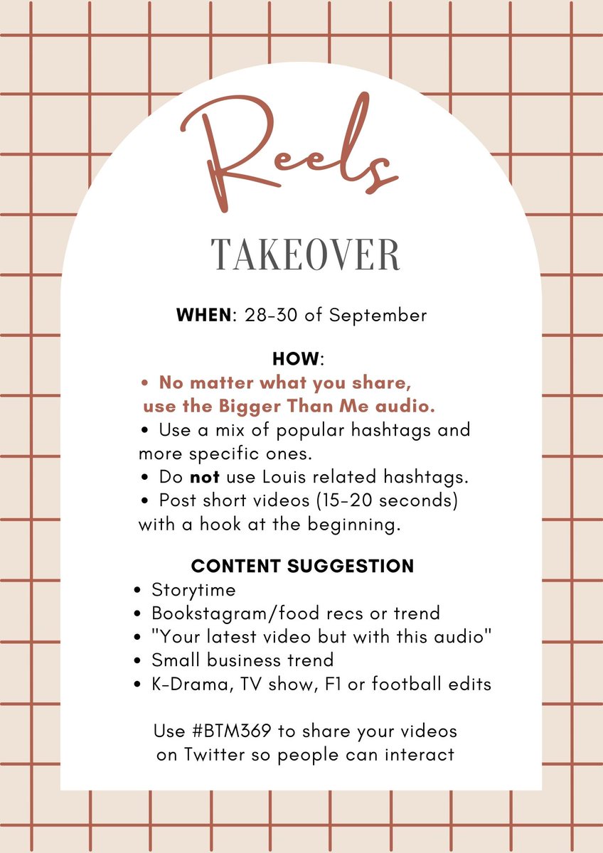 LTxPromo's tweet photo. Hello Louies, are you ready for the next challenge?! We are planning a #TikTokTakeover for BTM next week! 😎

See the graphics below for instructions on both TikTok and Instagram Reels. Don't forget to use popular hashtags (and no #LouisTomlinson on these!) 🤩

(c) @cressnight https://t.co/9mN4lkFdNb