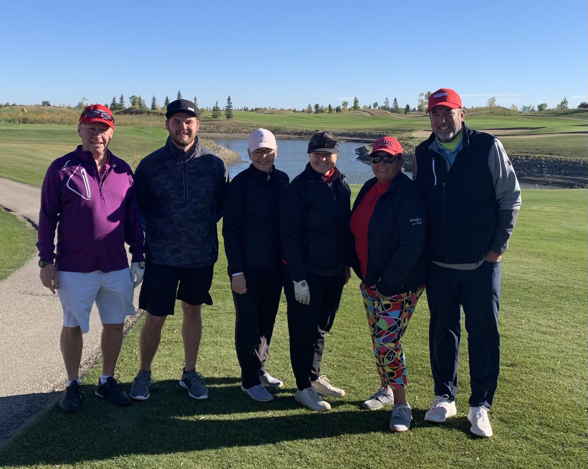 A huge thanks to the Madge Lake squad that went to The Legends in Warman, SK and competed on a crazy windy day in the inaugural Champions Cup hosted by ⁦<a href="/GolfSK/">Golf Saskatchewan</a>⁩.  Loved all the Madge Lake gear team!!