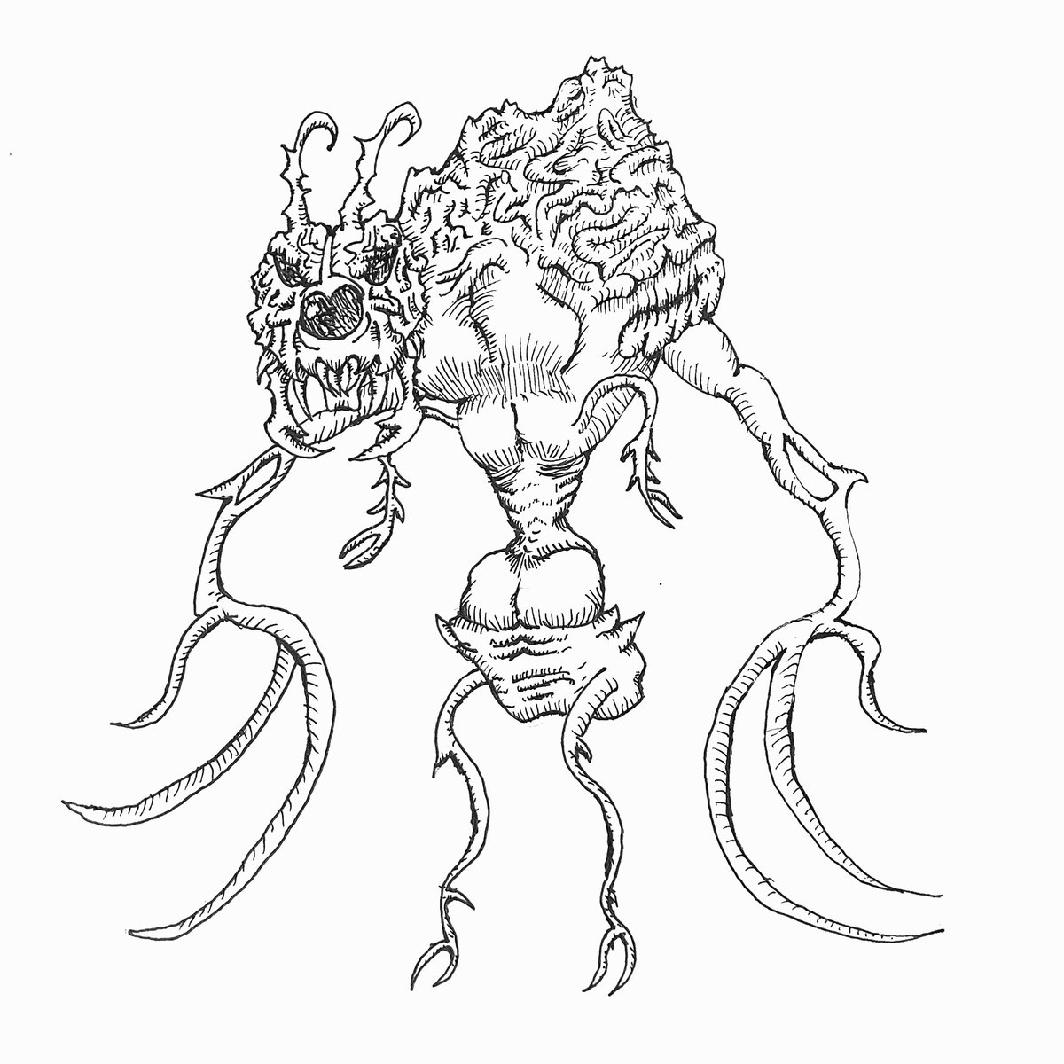 Moneteres's tweet photo. Alien Infeysion 03: Meenlock x Space-Brain 
#meenlock #palosverdesbrain #spacebrain  #dungeonsanddragons #dnd #fairy #fey #fairfolk  #alien #cryptid #cryptidzoology #illustration   #characterdesign #monsterdesign #aliendesign #creaturedesign #art #artistsontwitter https://t.co/VzycKSoJfi