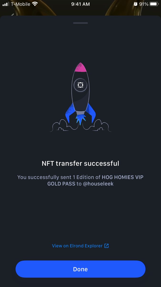 HiRezTheRapper's tweet photo. My homie got his golden VIP pass stolen on that fake elrond scam so I sent him the last one I had in my wallet for free. We take care of the Hog Homies community out here! People hate but I’m here for the future of blockchain &amp; community! https://t.co/J0XEvnknS0