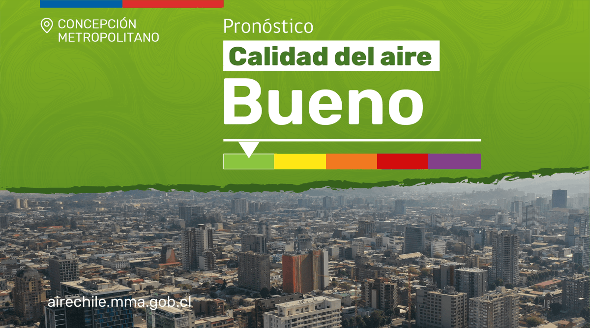mmabiobio's tweet photo. #SEREMInforma Pronóstico #CalidaddelAire Plan Descontaminación Gran Concepción, lunes 26.09.2022 es BUENO @o_reicher @DPRBiobio @munitalcahuano @ambientecoronel @Muni_Concepcion @MuniChiguayante @munitome @SanPedroPaz @hualquiMuni @pencomunicipal @munidelota #GECChile2022 https://t.co/pbe7zPilpP
