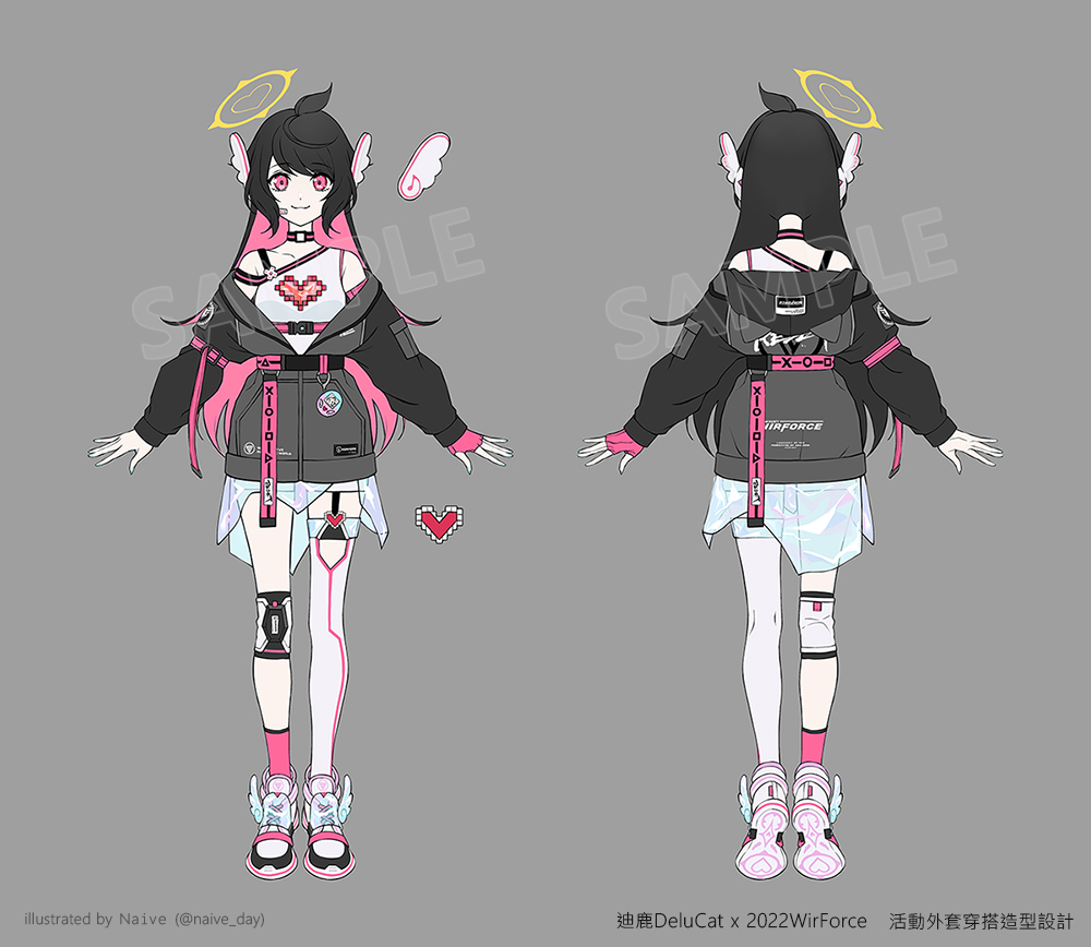 「這次有幸幫每年一度的WirForce2022 × 迪鹿的聯名企劃繪製視覺插圖門票」|Ｎaｉvｅのイラスト