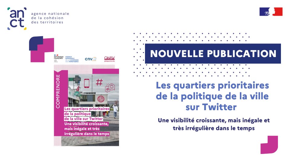 ANCTerritoires's tweet photo. 🧐 Comment les quartiers prioritaires de la politique de la ville #QPV sont-ils vus sur Twitter🐦︎ ?
🔎 Une étude confiée au @PACTE_grenoble par l'Observatoire national de la politique de la ville et le @CNV_villes, tous deux animés par l’ANCT !
📕 Lire : https://t.co/lkAiJyyKFy https://t.co/ghOoNu0pFw
