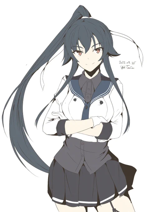 #艦これ版深夜の真剣お絵描き60分一本勝負#艦これ版真剣お絵描き60分一本勝負_20220925#矢矧 #艦これ 
