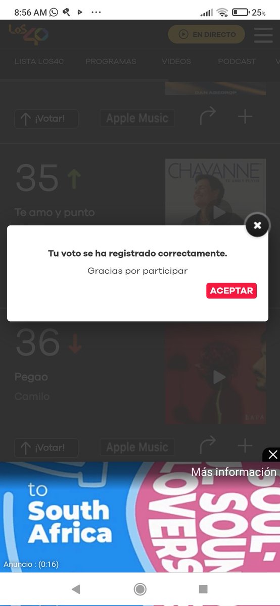 ChayFanCancun's tweet photo. Entra al enlace de @los40mx
Y VOTA x #TeAmoYPunto
De @CHAYANNEMUSIC en la #ListaLos40 #Del40al1 click aquí 👇 https://t.co/ehOE600ltf https://t.co/bcmgekuZaq
