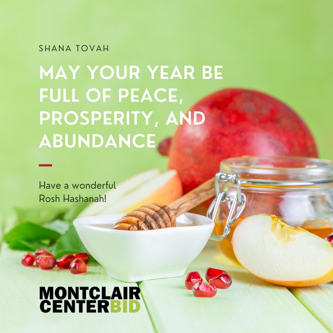 MontclairCenter's tweet photo. The Montclair BID is wishing you a sweet New Year 5783! L’shanah tovah. 🍎🍯 

#happynewyear #shanatovah #roshhashanah https://t.co/6vHukhDeoQ
