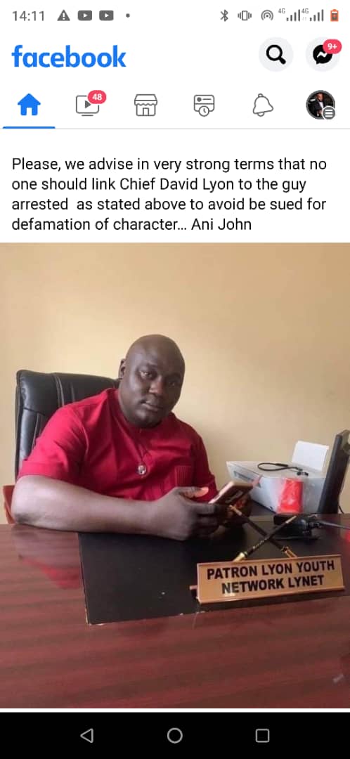 baka23's tweet photo. Regarding the young man, arrested in Abuja for multiple cases of kidnapping in Bayelsa State and being referred to as "John Lyon".

Lyon isn't his real name, he isn't in any way related to Chief David Lyon and he isn't a "Bayelsan". https://t.co/5KuTiFISm0