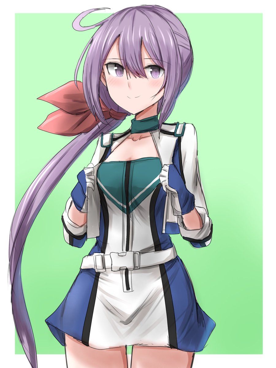 akebono (kancolle) 1girl race queen solo long hair gloves purple eyes purple hair  illustration images