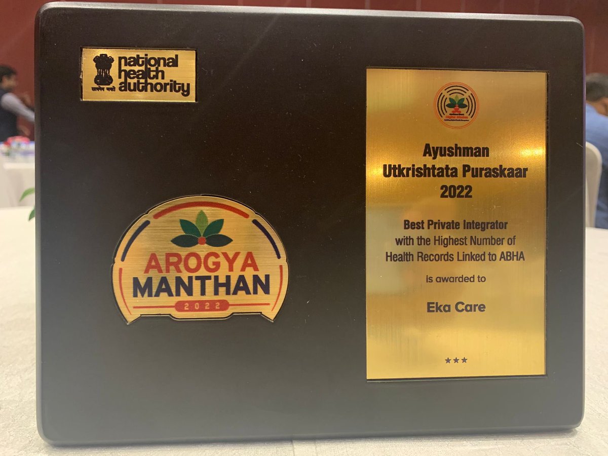vikalpsahni's tweet image. Thank you @AyushmanNHA @rssharma3 sir, @kanandampillai and everyone at ABDM, big achievement for @ekacareHQ team. Would hv been impossible without ur support, so much to build together 🙏. Congratulations @amit2bharti @sudev @rajatrawat21909 &amp;amp; team 🎉🎊🏆. Onwards and Upwards