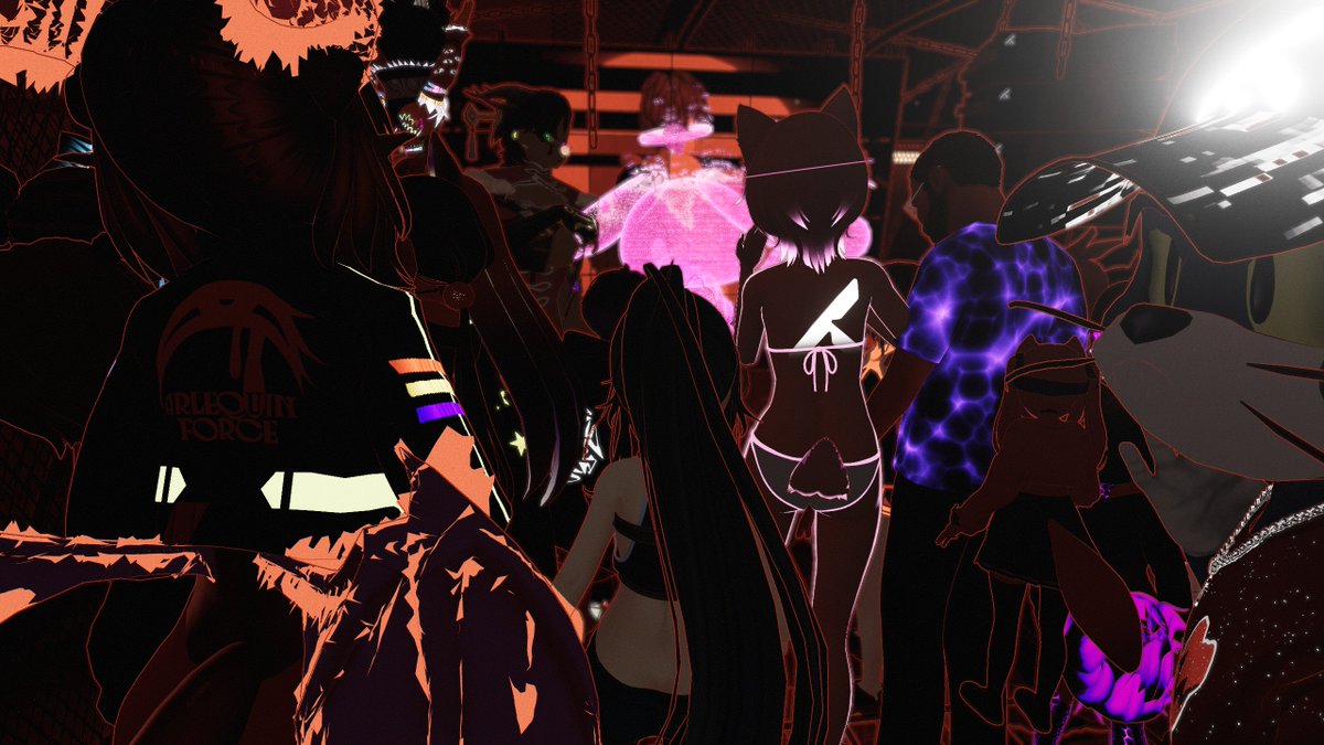 eora_vrc's tweet image. Here is some of the pictures I have from 2TD set at Shelter x Rizumu. Nice sets, thank you for the music!