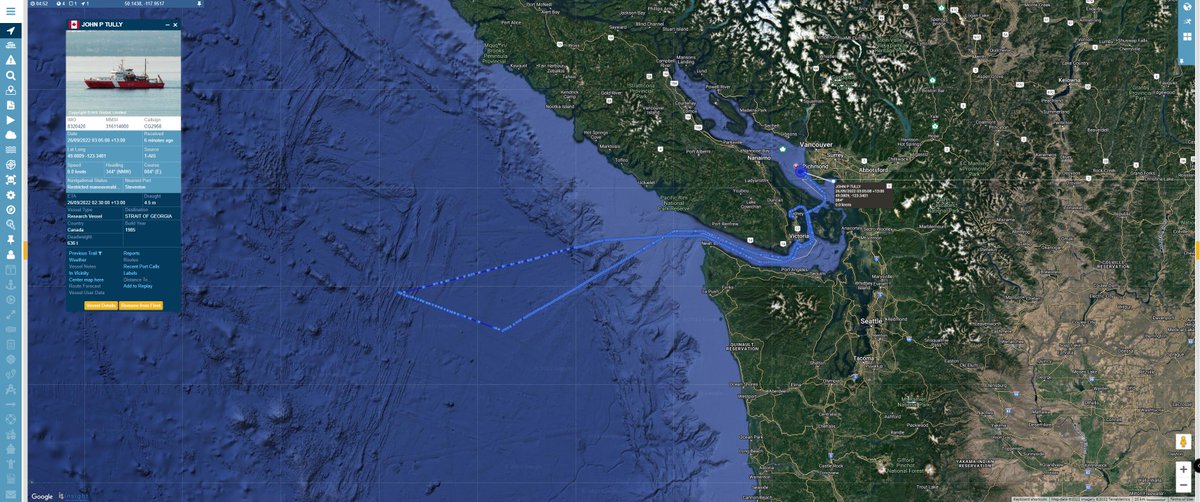 #ONCabyss #JohnPTully  The John P Tully is back in port near Vancouver. Follow Live at - oceannetworks.ca/expeditions/on…

#vesseltracking by @BigOceanData