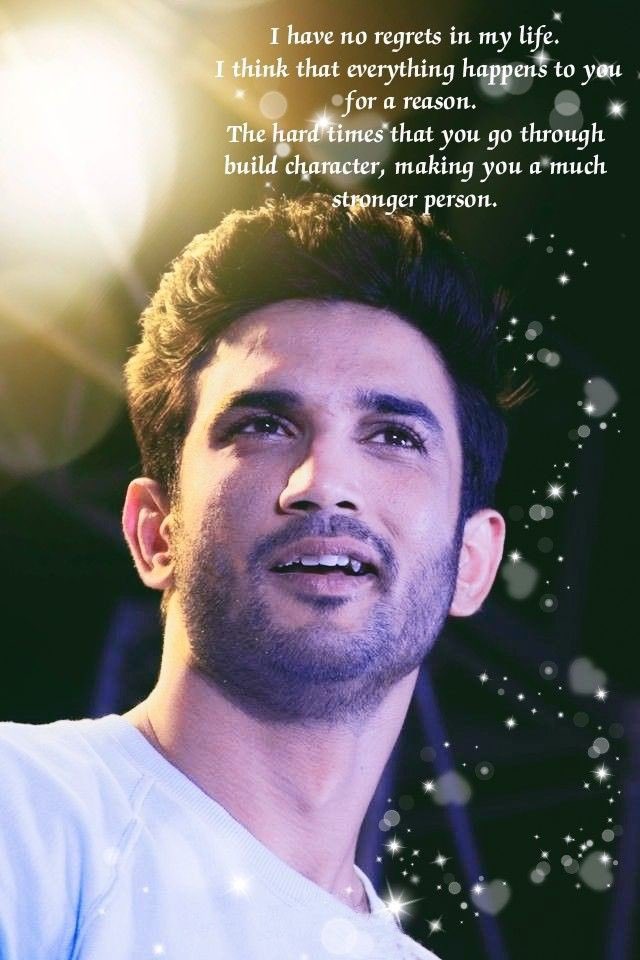 PIYALIBH's tweet photo. “I have no regrets in my life. I think that everything happens to you for a reason. The hard times that you go through build character, making you a much stronger person….”

Sushant A Graceful Person 💫❤️ https://t.co/Fdv7NxJRvL