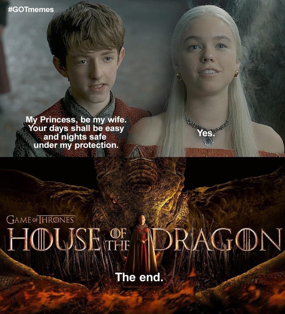 House of the Dragon News 🔥 on Twitter: "#HouseOfTheDragon alternate ending  😂😂 https://t.co/LwyCBKE8XY" / Twitter