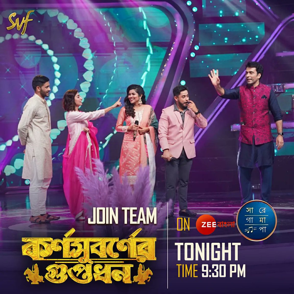 Arjun_C's tweet photo. Never a dull moment with the trio! 😂 
Watch us tonight on @ZeeBanglaTv - #SaReGaMaPa, 9:30 PM onwards.

#KarnasubarnerGuptodhon #promotiondiaries

@itsmeabir @m_ishaa @dhrubo_banerjee @SVFsocial https://t.co/Mem1bWjIdt