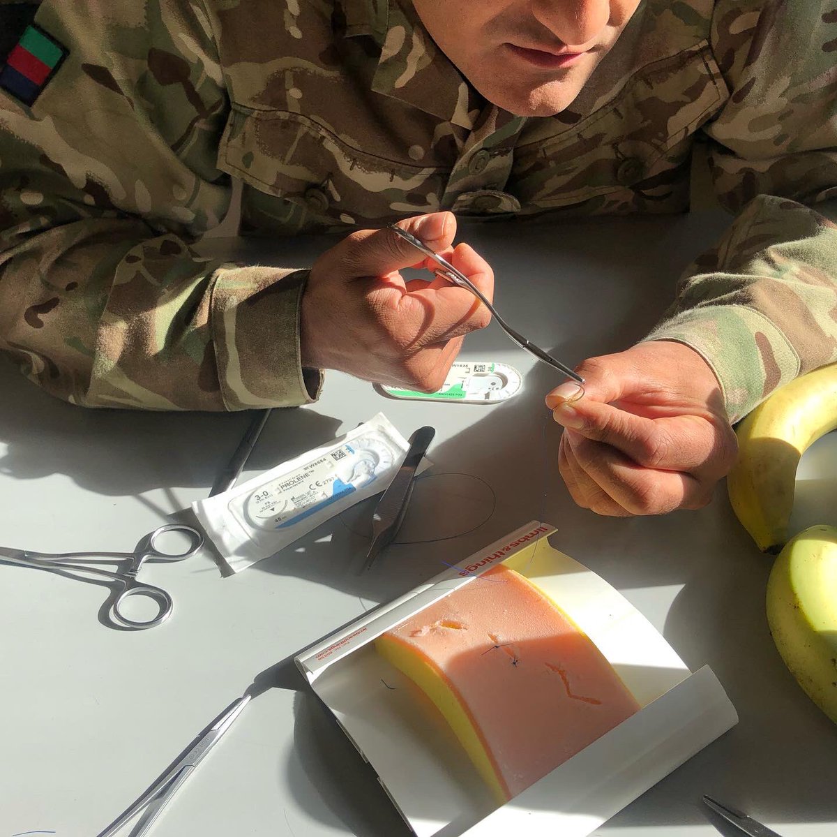 owenmorgs's tweet photo. Taught airway management from the #BATLS syllabus, brushed up on my suture knot tying with #RADC, then had to have my arm plastered. #Ouchie #TeamWAST #CMT #Paramedic #Ambiwlans https://t.co/IhIkyCM8IH