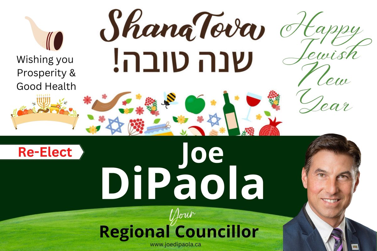 JoeDiPaolaRH's tweet photo. Happy Shana Tova to all my Jewish friends and to those celebrating everywhere. May this be a very Happy New Year!  📯✨️ 

#happyjewishnewyear #ShanahTovah #richmondhillontario https://t.co/BwPity23qH