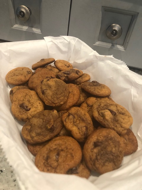 WheatonProvost's tweet photo. Pumpkin dark chocolate chip cookies! Quite chewy. #sabbathbaking #baking #pumpkin https://t.co/dg2AqNHHWJ