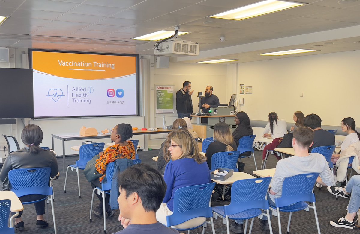 ProPharmace's tweet photo. On #WorldPharmacistDay we are doing what we do best, training future pharmacists!
Excellent vaccination training delivered for our #Foundation trainee pharmacists with @AHTraining1
#WPD2020 @FIP_org https://t.co/d0RInRJI56