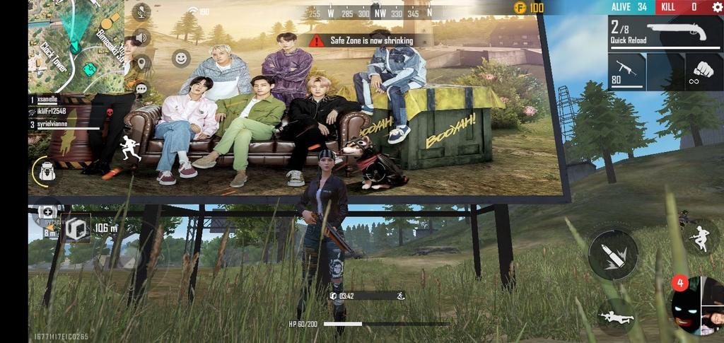 dhgslel's tweet photo. Atlease I would shrink with my safe zone🙂💜#bts #army #freefire 

Photo taken a long period of time now! https://t.co/KgRUh13wTl