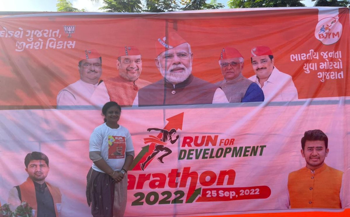 RashmiSaboo1's tweet image. &quot;દોડશે ગુજરાત, જીતશે વિકાસ&quot;

વિકાસપુરુષ યશસ્વી વડાપ્રધાન શ્રી @narendramodi જીના જન્મદિવસની ઉજવણીના ભાગરૂપે ભારતીય જનતા યુવા મોરચા સુરત મહાનગર દ્વારા #RunForDevelopment મેરેથોનનું આયોજન કરવામાં આવ્યું.