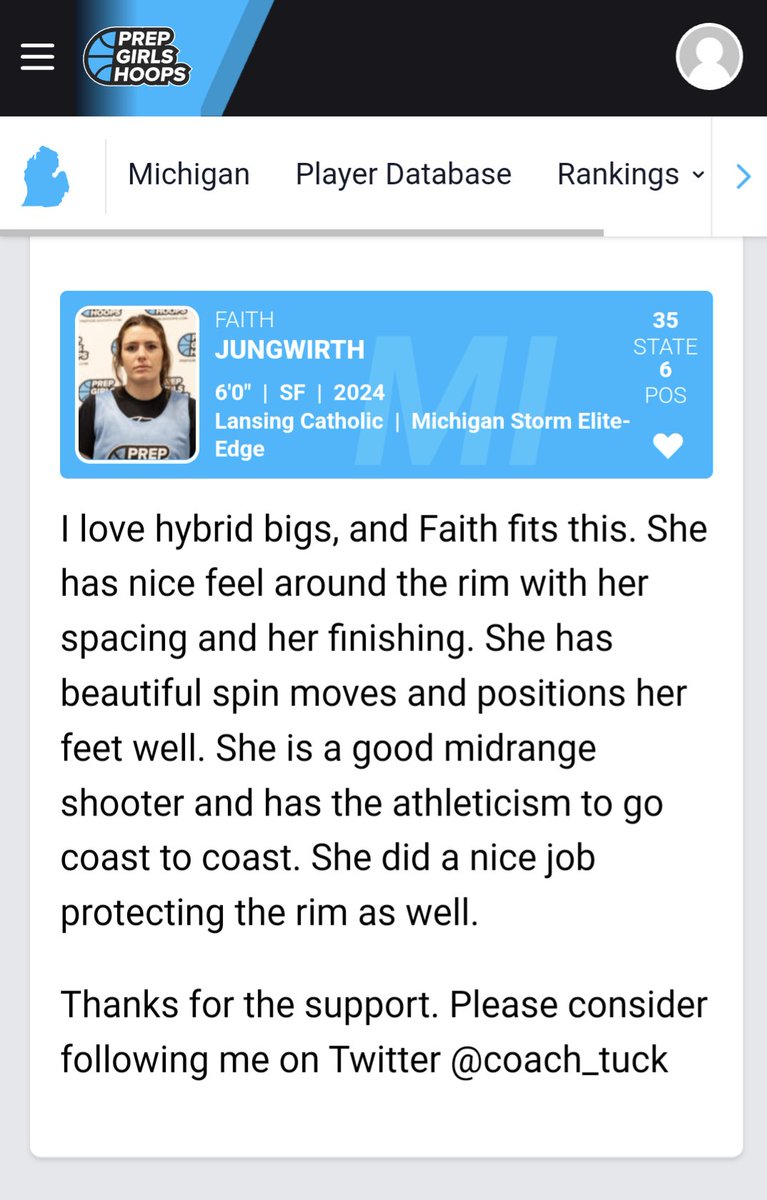 faith_jungwirth's tweet photo. Grateful to have earned a spot on the Dream Team!
⁦⁦@tuck_coach⁩ ⁦@HankampScott⁩ ⁦@LBInsider⁩ ⁦@Cougargirlbball⁩ ⁦@wadesworld32⁩ ⁦@PGHMichigan⁩ ⁦@MichHSBball⁩ ⁦@ncsa⁩ ⁦@Sports_Recruits⁩ https://t.co/k4aKUGiKpL