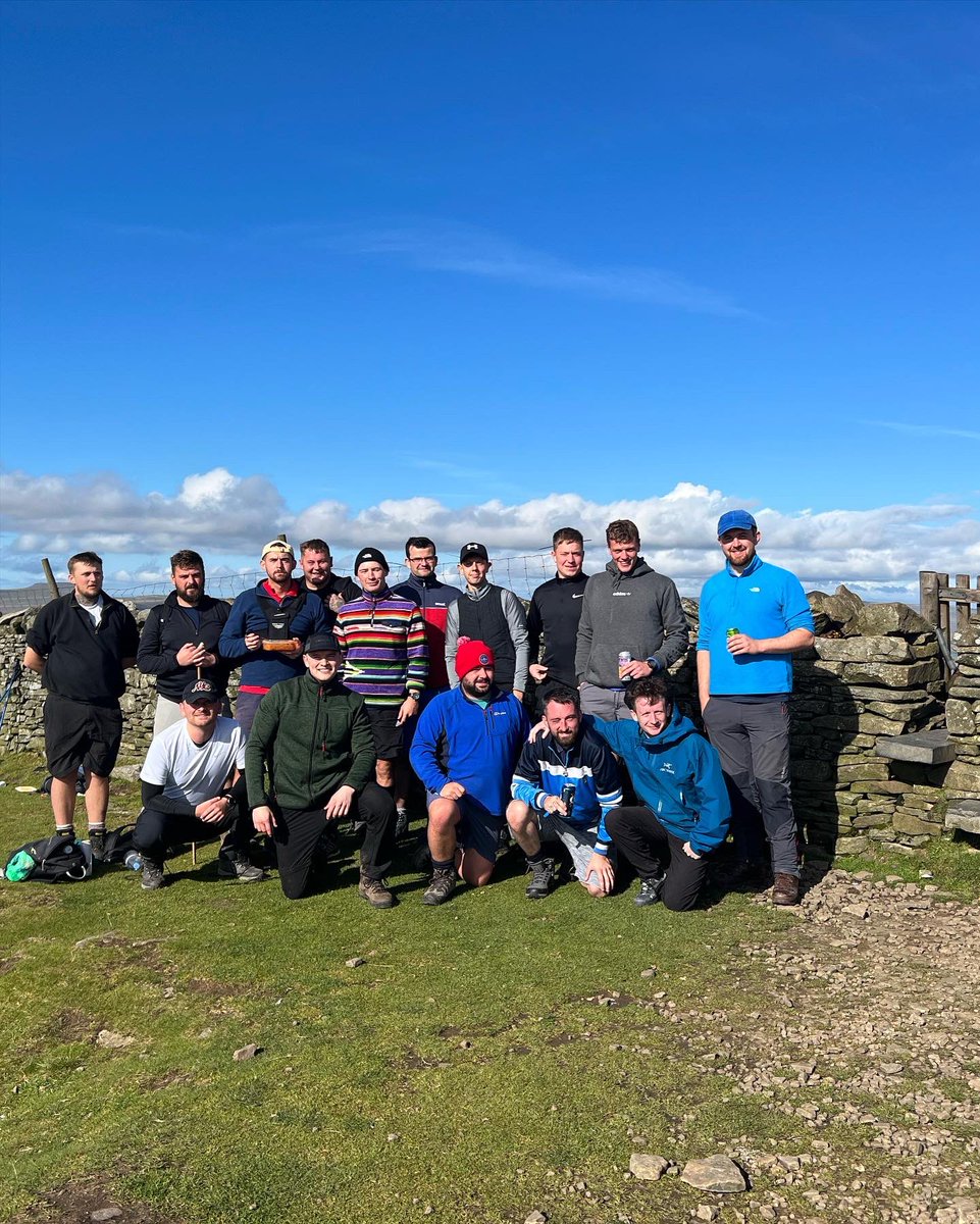 Flamboroughfc's tweet photo. YORKSHIRE 3 PEAKS ✅⛰

3 mountains
24 miles
60,000 steps
10 hours
15 lads
1 club
£1,292 raised so far

Honestly one of the hardest things we’ve all ever had to do, thanks to everyone for donating so far! What an achievement for the lads who absolutely smashed it yesterday💙 https://t.co/zs0o6O9BbG