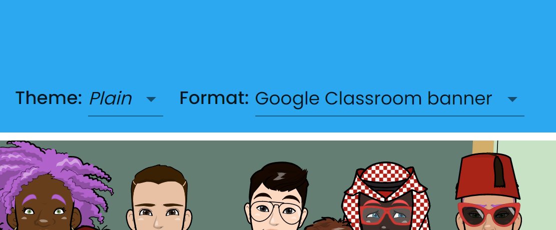 floriandagner's tweet photo. Das #Pixton -Format  "Google Classroom Banner" passt übrigens auch gut als #mebis-Kursbild (Anzeigeformat unter den #mebis Kurseinstellungen auf "oben" stellen) https://t.co/ugu0oJ5u03