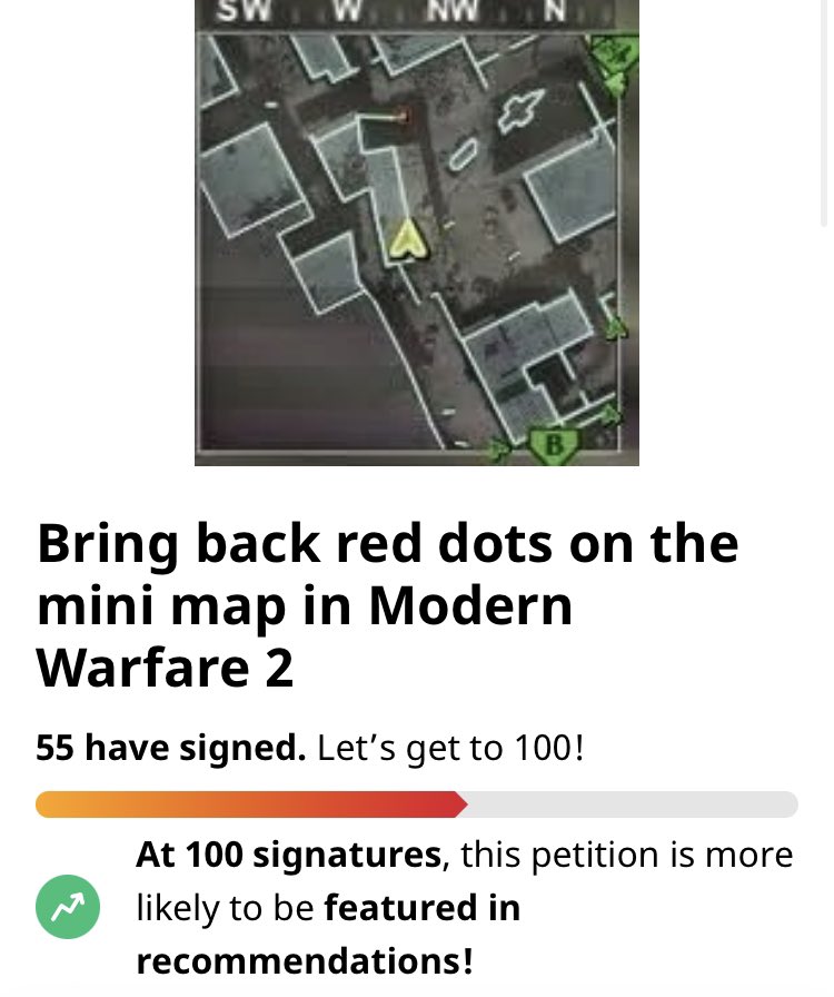 CODMW4Informer's tweet photo. A petition has been made to bring the normal mini-map back in #ModernWarfareII… https://t.co/FWvYmZ96Hm