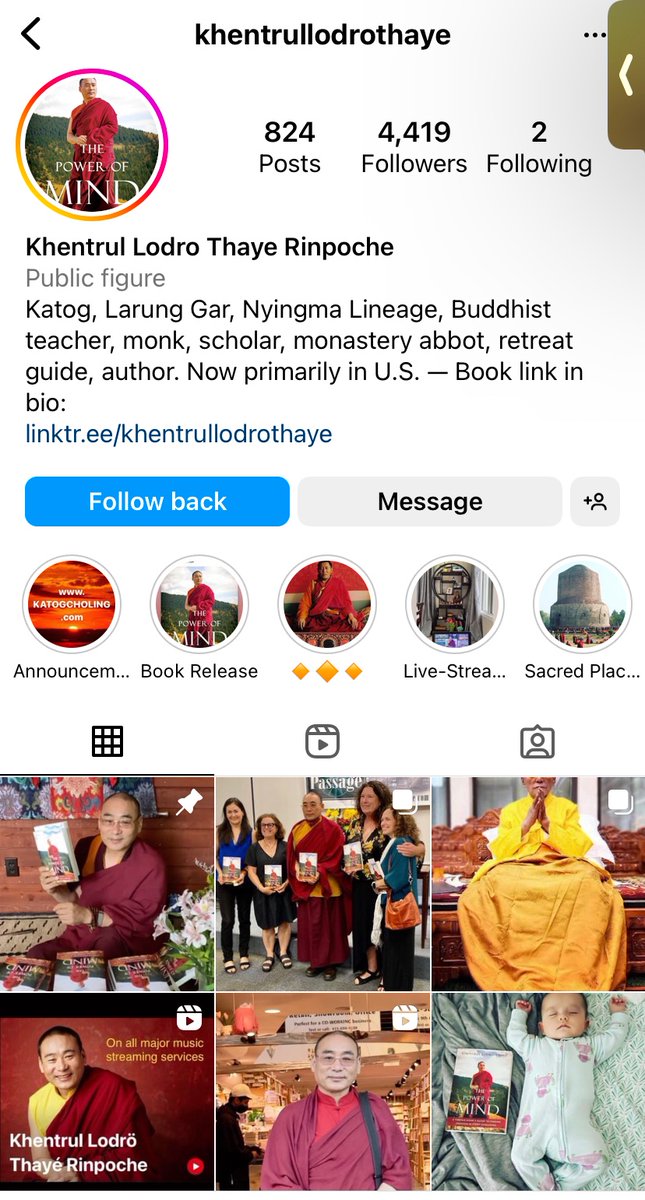 PowerofMindBook's tweet photo. If you have #Instagram we invite you to follow Rinpoche there as there are more pictures and longer captions allowed so there is more activity there. Follow @ KhentrulLodroThaye there. #khentrullodrothaye #nyingma #rinpoche #khentrulrinpoche #powerofmindbook #dharma #katogcholing https://t.co/tKk1wZ6pQS