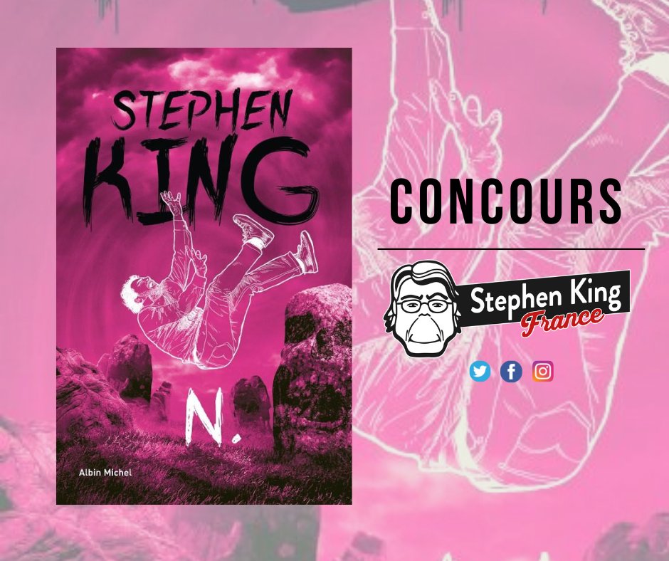#Concours 🎁📕

Follow <a href="/StephenKingFr/">Stephen King France | Emilie</a> &amp; <a href="/AlbinMichel/">Albin Michel</a> + RT ce tweet pour tenter de gagner la nouvelle "N." de <a href="/StephenKing/">Stephen King</a> ! 😍

Bonne chance !🤞🍀

D'autres livres à gagner sur Insta et FB 👉 sking.fr/Concours-N