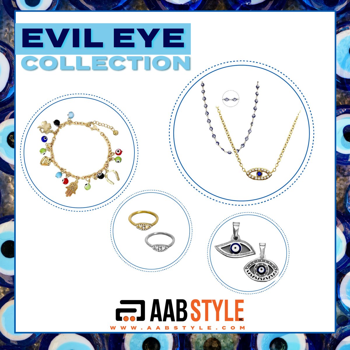AabStyleInc's tweet photo. Check out our evil eye collection, we have bracelets, necklaces, pendants, rings and much more for you to shop on our website!

# https://t.co/oPK2jOquiv