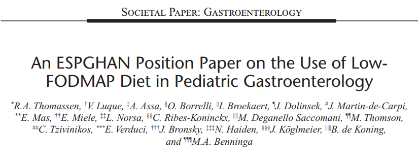 JPGNonline's tweet photo. New ESPGHAN Position Paper from the members of the Gastroenterology Committee, Nutrition Committee and  Allied Health Professionals Committee  - on the Use of Low-FODMAP Diet in Pediatric Gastroenterology. 

https://t.co/CqgzVuob8M https://t.co/BUYIQlsFq3