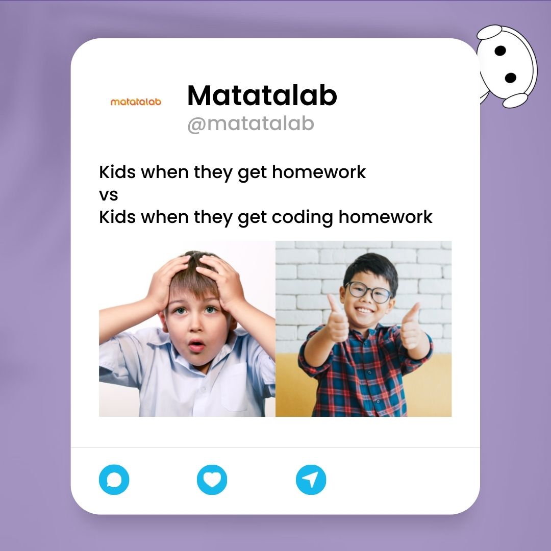 MatataStudioEDU's tweet image. Coding homework>>> all other homework
#MatatalabFun #matatabots #DiscoverCoding #STEMeducation #stemkids #STEMHub #STEMLab #CodingBots #HandsOnCoding #nationalcodingweek #codingweek