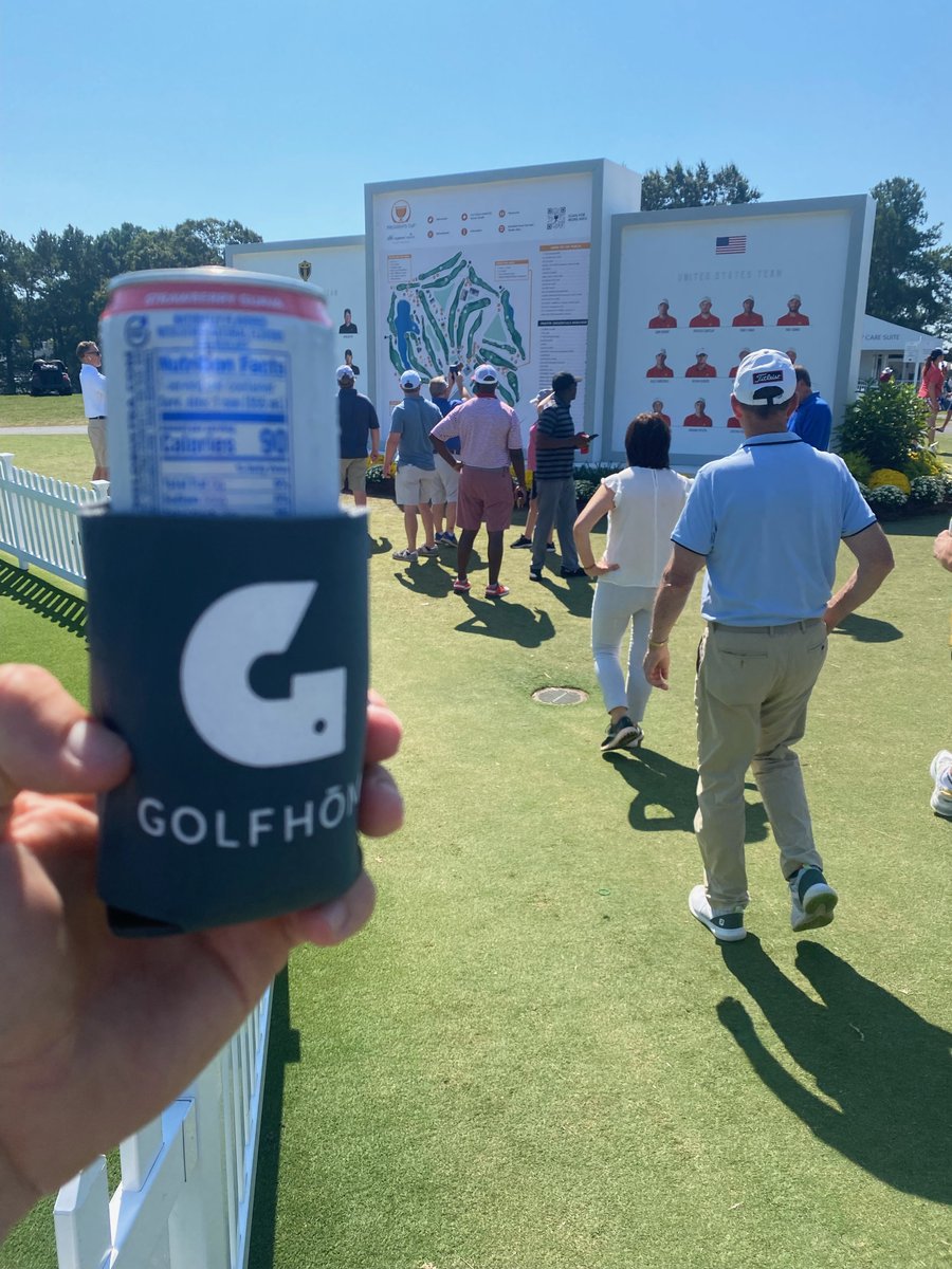 golfhom's tweet photo. Our pal @mattyryan24 hoisting a Golfhōm coldy at @presidentscup ;)

#golf #golfer #golflife #presidentscup #luxurytravel #golfhōm #golfhōmies #golfing #pgatour #whyilovethisgame #golfislife #golfishard #golfhack #travel #golftrip https://t.co/m8hNfalHCp