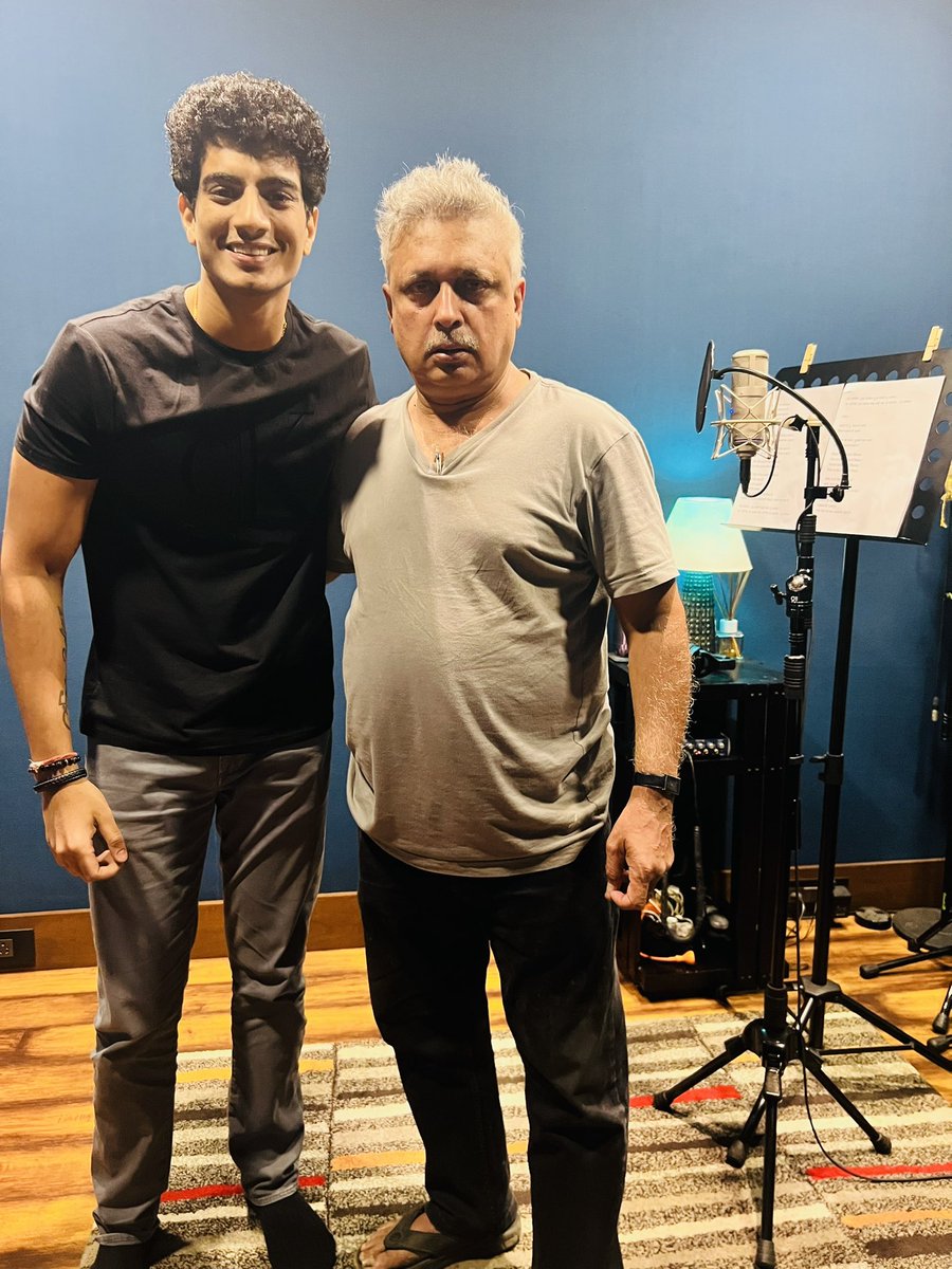 Recorded @officialpiyushmishra ji for my upcoming film #themoneycollector so grateful for this experience!