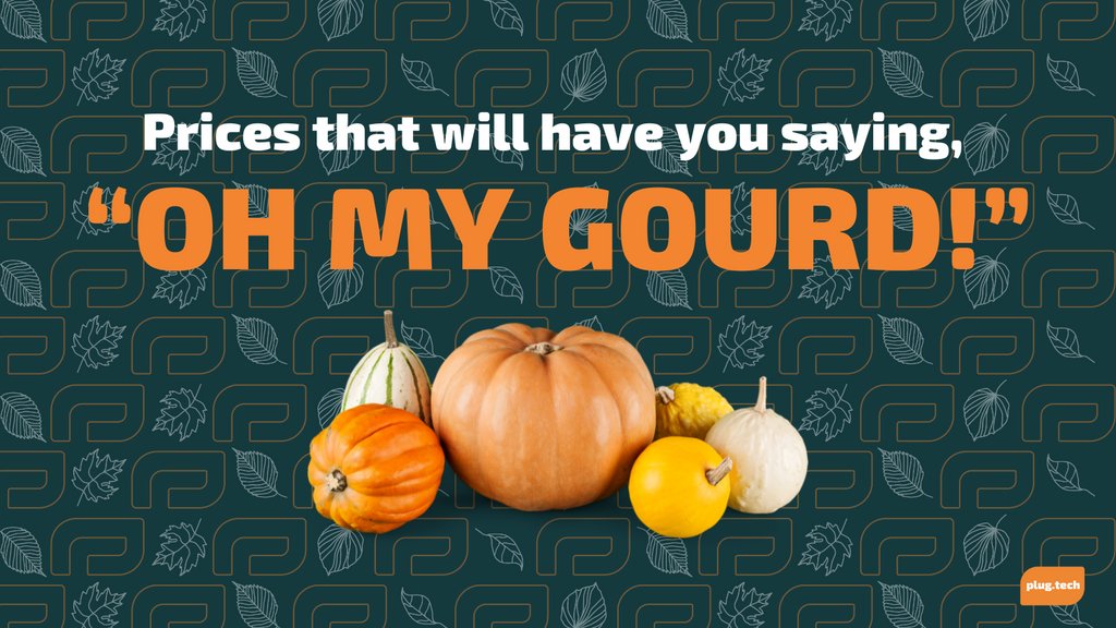 plugbettertech's tweet photo. Score your favorite tech products at prices thatโll have you saying โOh my gourd!โ during plugโs Falling Prices Sale! Mac laptops, iPhones, tablets, AirPods and more! Shop here >> https://t.co/N9ZSSAXr0C
#plugfam #plugbettertech #iphones #macbook #airpodpro #techies https://t.co/n9fSX3Bbop