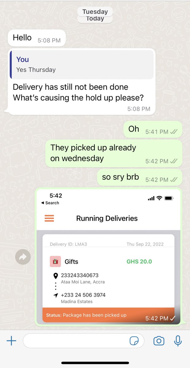 adaorahh's tweet photo. @swoovedelivery where is my package? https://t.co/te6MzCAkuM