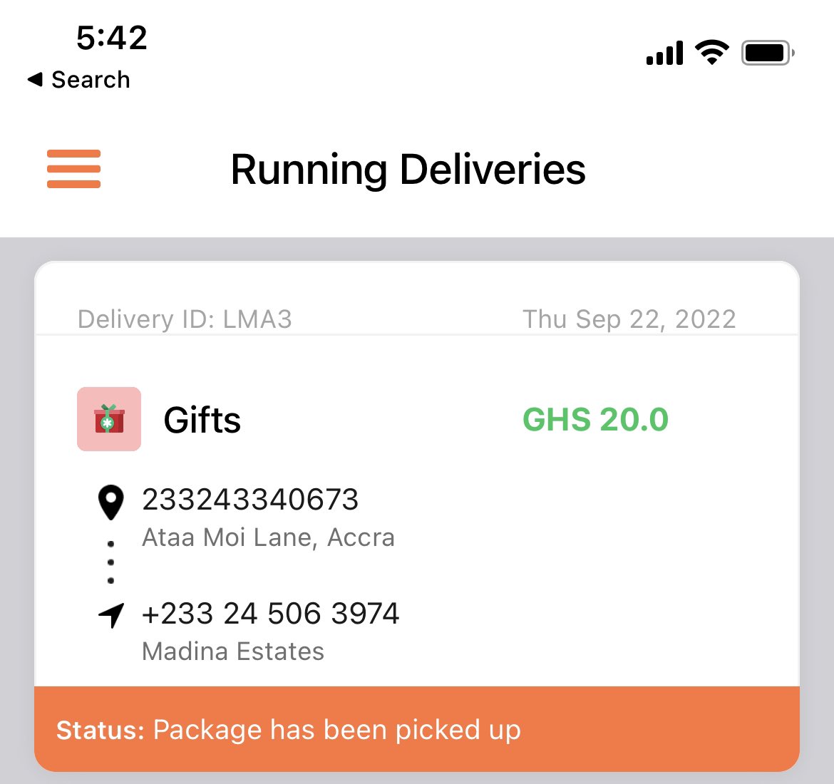 adaorahh's tweet photo. @swoovedelivery where is my package? https://t.co/te6MzCAkuM