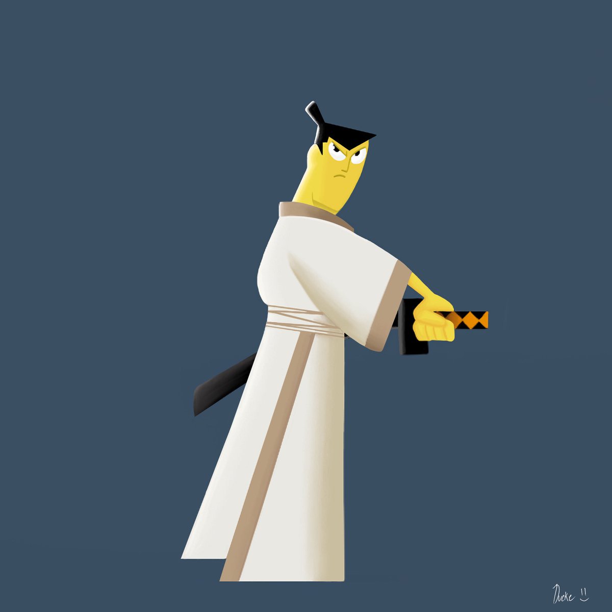duckeFGC's tweet image. My attempt at a Samurai Jack render for #MultiVersus