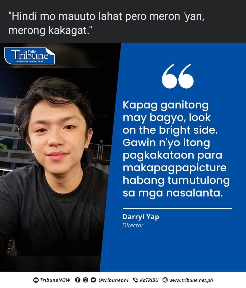 Tag na kita <a href="/lenirobredo/">Leni Robredo</a> alam namin na expert ka jan  😂 ano pa hinihintay mo unahan mo na si Karding "On the Ground" 😂