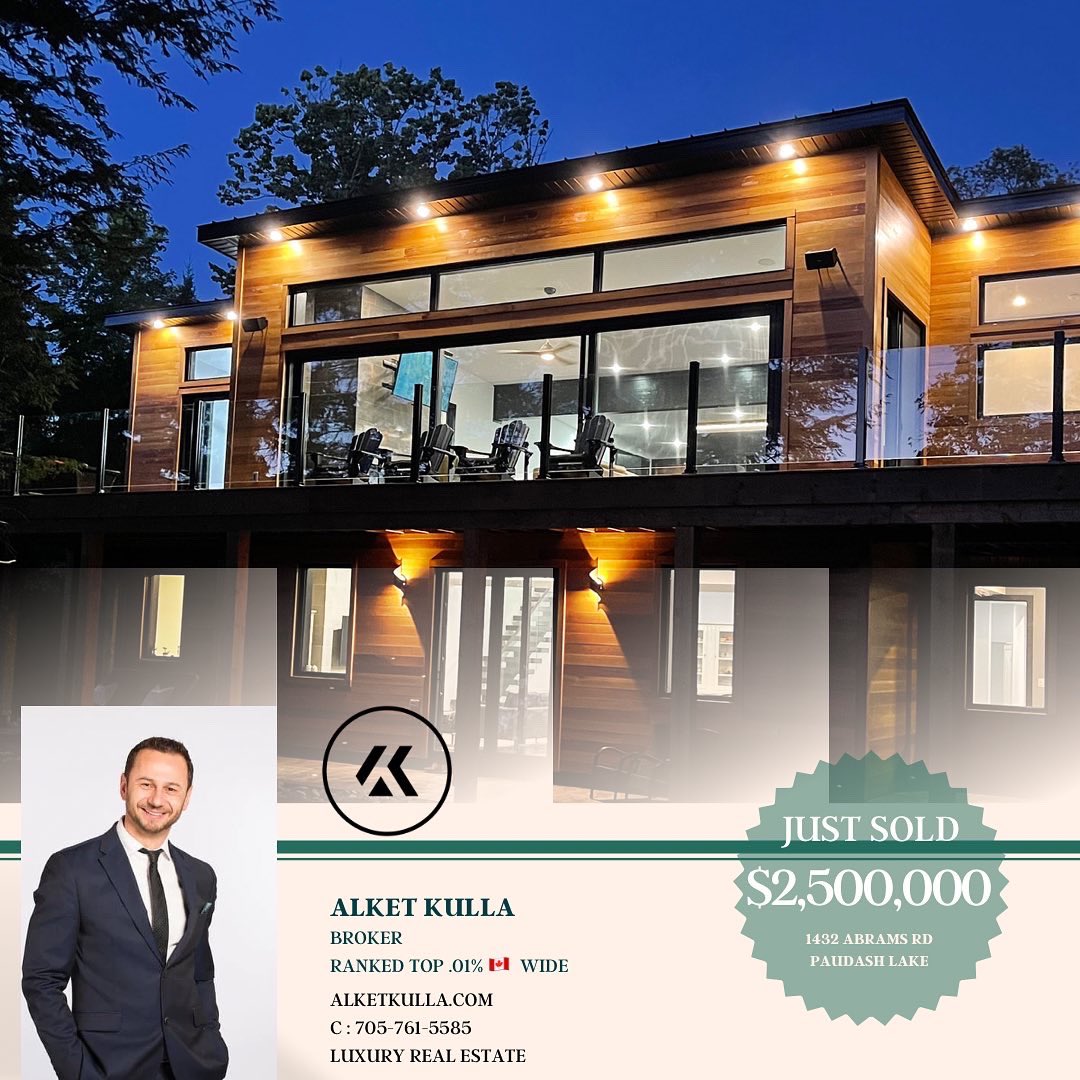 AlketKulla's tweet photo. 1432 Abrams Rd is officially SOLD ! This luxury custom lake home was a absolutely one of a kind.

It was a pleasure to represent my sellers. 
#sold #luxuryrealestate #paudashlake #waterfront #lakeproperty #cottage #canada #lakelife #SellWithConfidence #listwithalket https://t.co/Ms1Y4TNwEQ