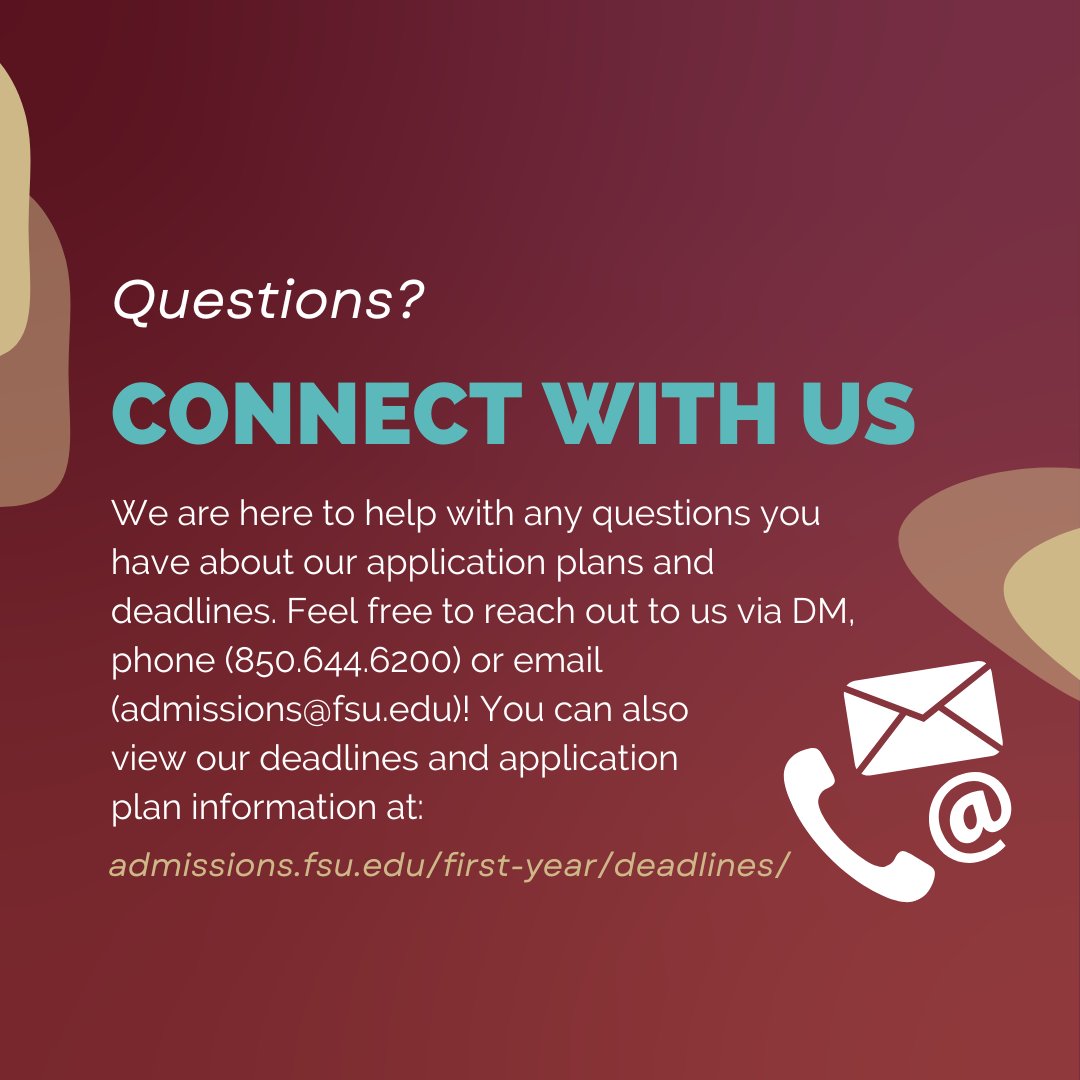 FSU Admissions on Twitter: "Take a look at our three application plans