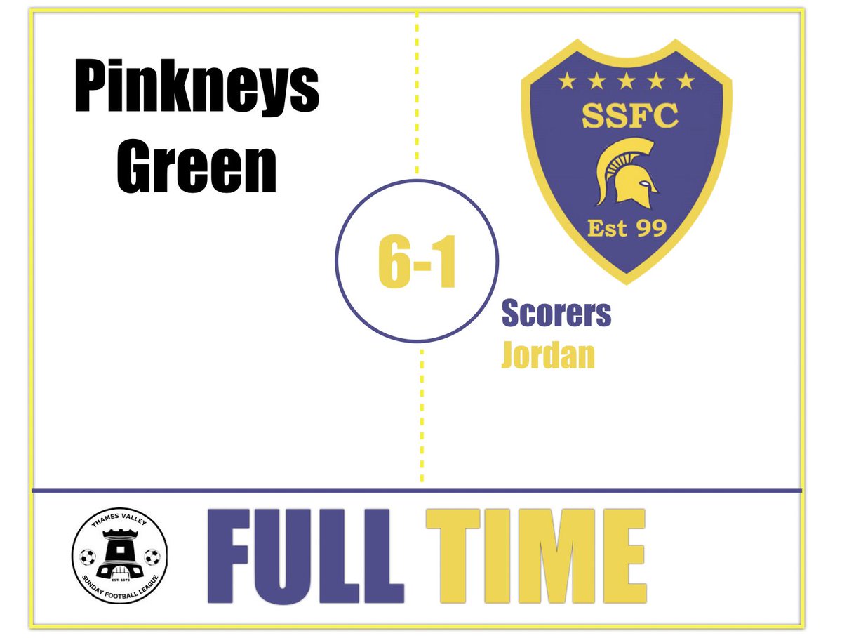 Bad day at the office vs <a href="/PinkneysGreenFC/">Pinkneys Green FC</a> really close first half, but deserved their win and took their chances. Score line a bit harsh on the lads few missed chances and lots to work on for next week. Goal scored by Jordan. Onwards and upwards #SSFC