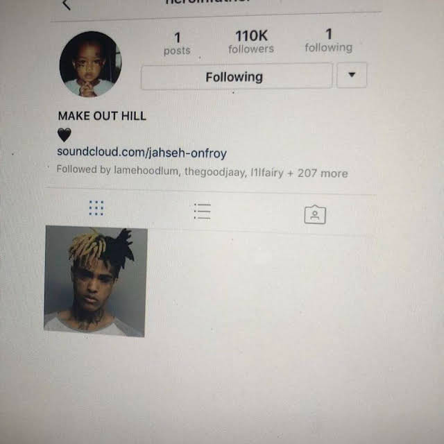 RileyTaugor 🏴 on Twitter: "XXXTentacion’s Instagram before he blew up"