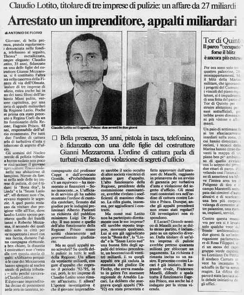 CrazyItalianPol's tweet photo. Claudio Lotito (now president of SS Lazio and candidate for the senate for Forza Italia) arrested in 1992.

Sub by @f_bartoloni https://t.co/JDuyaNWvI3