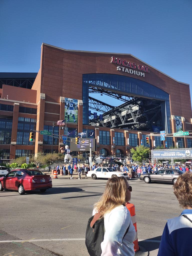 Made the trip to Indy for the Chiefs game with my dad and brother. Hoping for a good game! Weather is great!