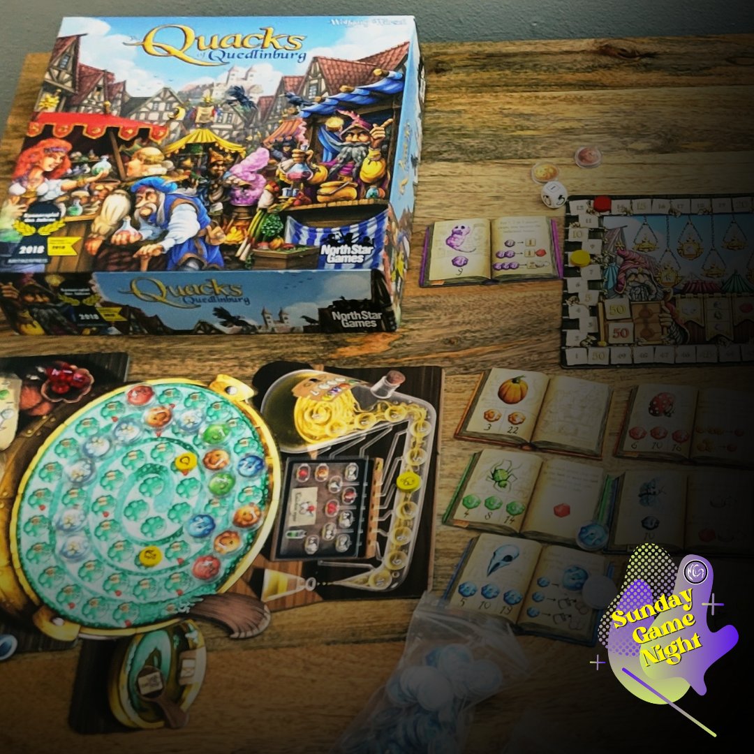 MillenniumGames's tweet photo. Alex's pick of the week Quacks of Quedlingburg

#quacksofquedlinburg #quacksofquedlinburgboardgame #mgsundaygamenight #boardgamegeek #boardgame #gamenight #boardgamer #boardgaming #explorerochester #realrochester #rochesterny #shoplocalrochester #millenniumgames #playsomethingnew https://t.co/OhyGY7P0pi